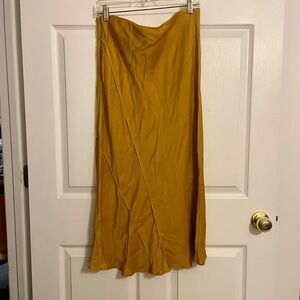 Anthropologie Saturday Sunday Bias cut Skirt in mustard yellow